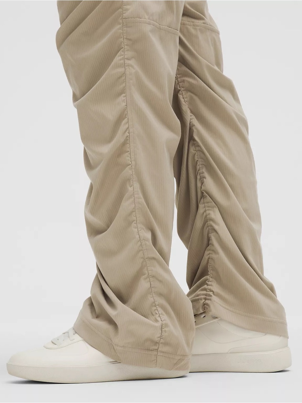 Lululemon Athletica Dance Studio Slim Fit High Rise Flared Tan Pants, M Like New - Picture 6 of 11